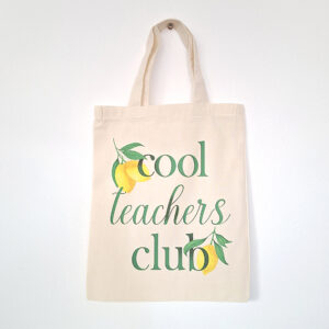 linnen tas met opdruk cool teachers club