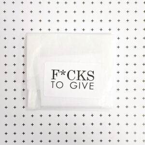 Zakje met fucks to give